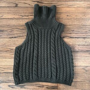 Stitches & Stripes Lotte Turtleneck Tank in Cyress Deep Green